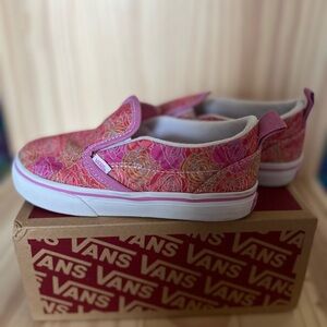 Vans Floral Pink Slip-On Shoes